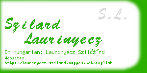 szilard laurinyecz business card